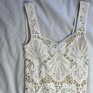 Free People Intimately Body Con Lace Dress - Ivory/Cream